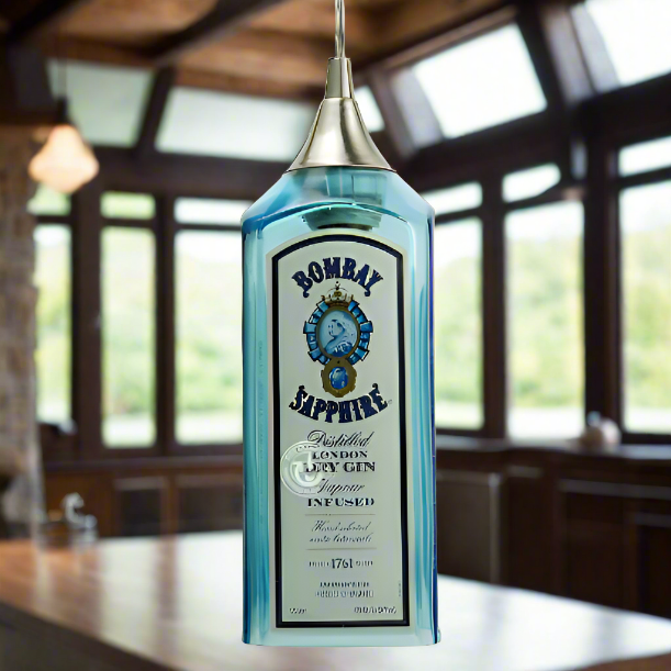 Bombay Sapphire Gin Bottle Pendant Light