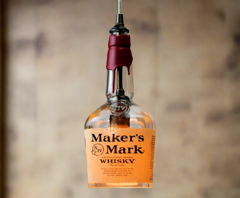 Maker's Mark Whisky Bottle Pendant Light