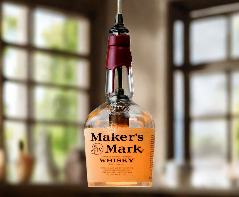 Maker's Mark Whisky Bottle Pendant Light