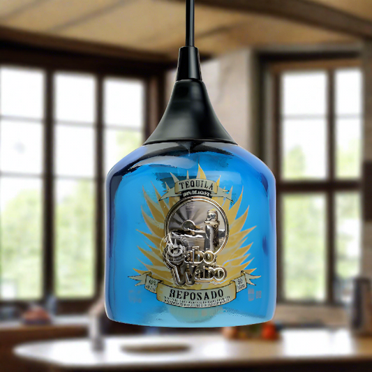 Cabo Wabo Tequila Bottle Pendant Light - Reposado Top Cut