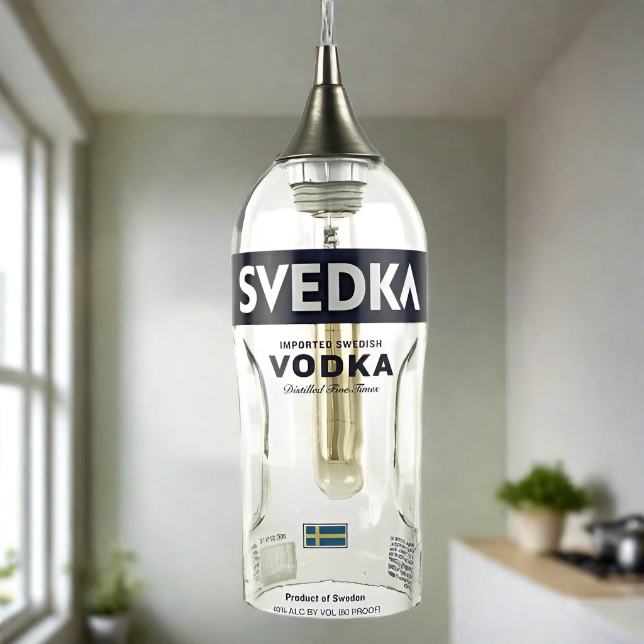 Svedka Vodka Bottle Pendant Light