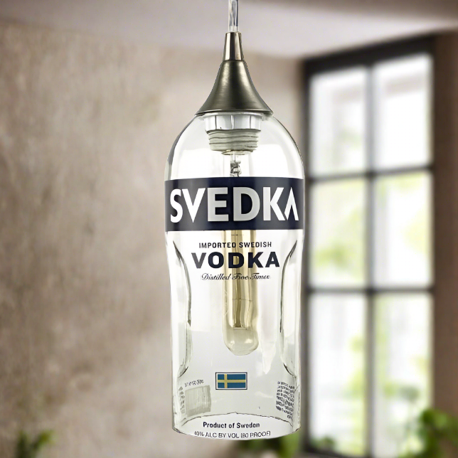 Svedka Vodka Bottle Pendant Light