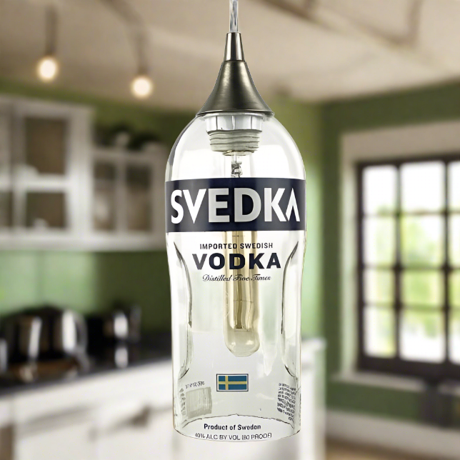 Svedka Vodka Bottle Pendant Light