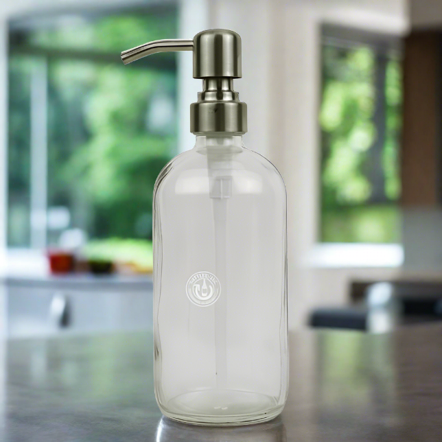 Clear Glass Bottle 16oz Soap Dispenser KS8