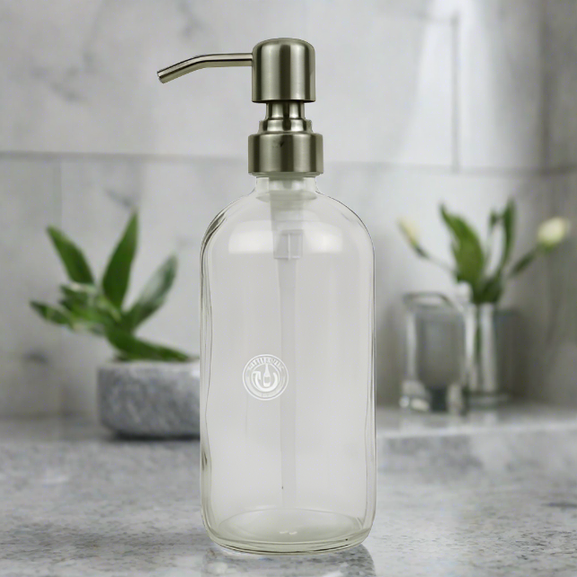 Clear Glass Bottle 16oz Soap Dispenser KS8