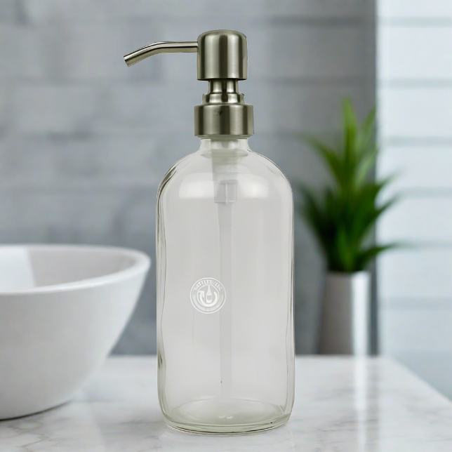 Clear Glass Bottle 16oz Soap Dispenser KS8