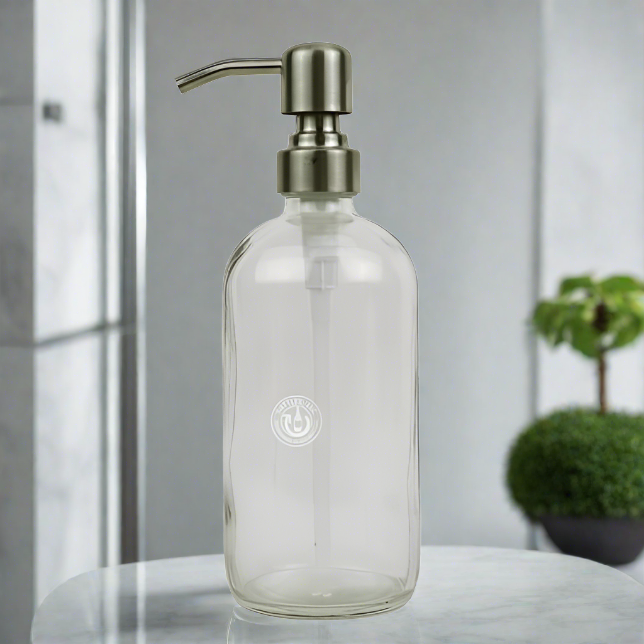 Clear Glass Bottle 16oz Soap Dispenser KS8