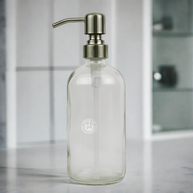 Clear Glass Bottle 16oz Soap Dispenser KS8