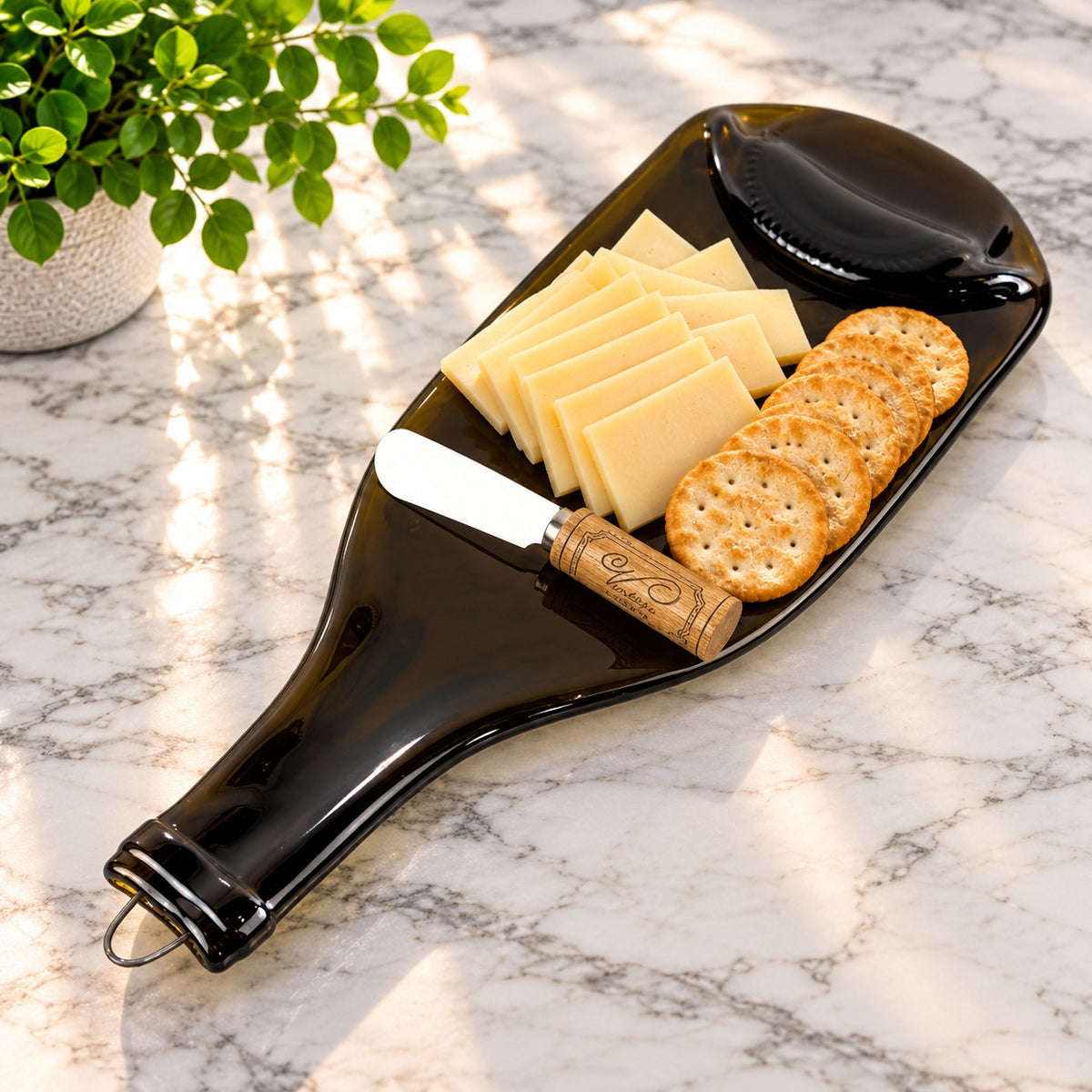 Wine Bottle Cheese Tray