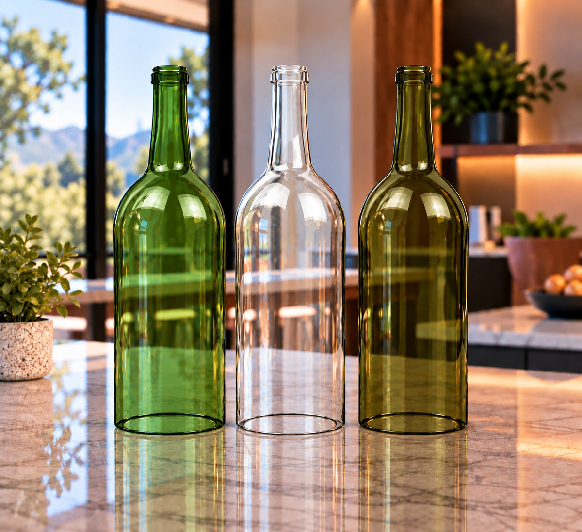 Wine Bottle Tall Candle Cover - Bordeaux