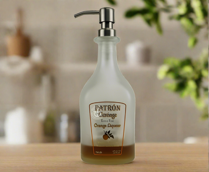 Patron Citronge Liqueur Bottle Soap Dispenser