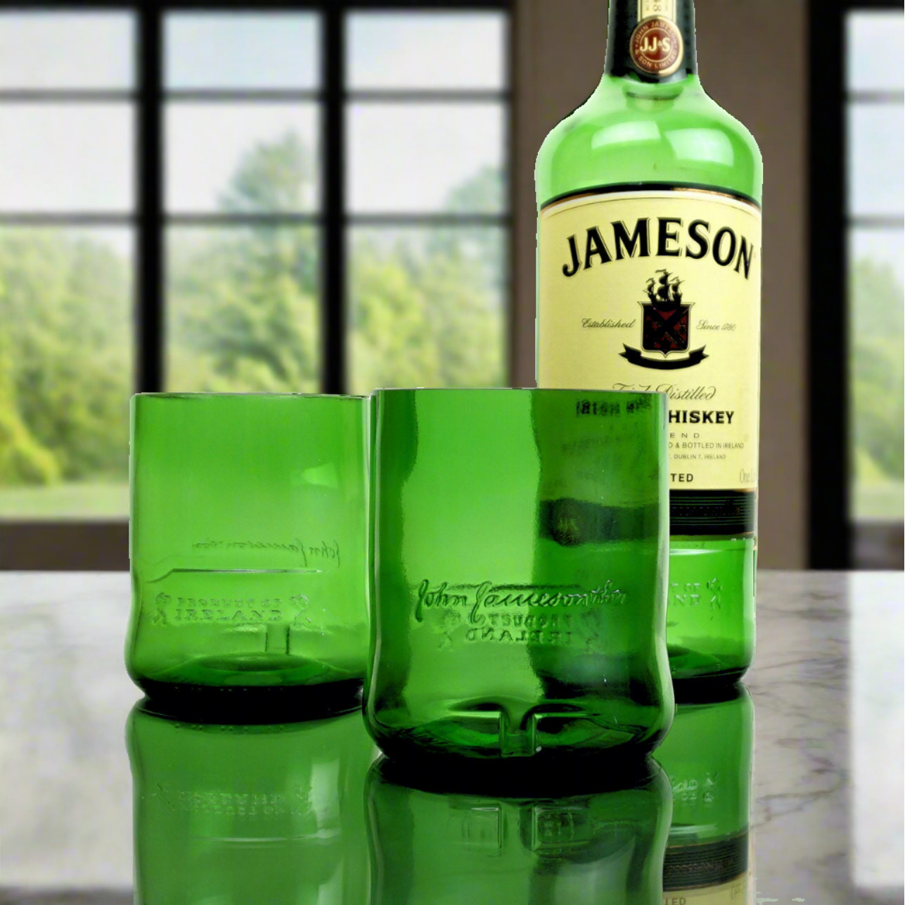 Jameson Irish Whiskey Bottle 12oz Glass Set
