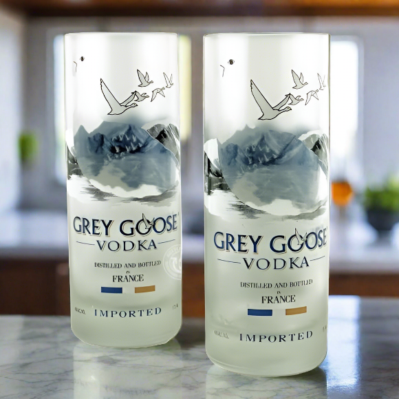 Grey Goose Vodka Bottle 10oz Glass Set