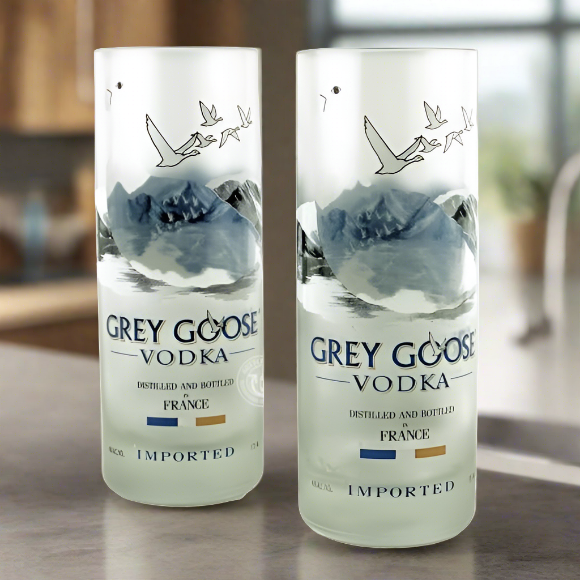 Grey Goose Vodka Bottle 10oz Glass Set