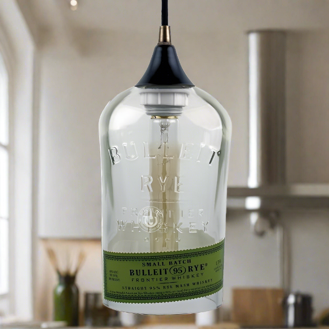 Bulleit Bourbon Whiskey Bottle Pendant Light