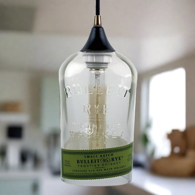 Bulleit Bourbon Whiskey Bottle Pendant Light