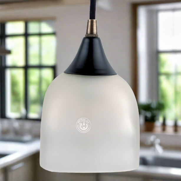 Patron Tequila Bottle Pendant Light - Frosted Top Cut