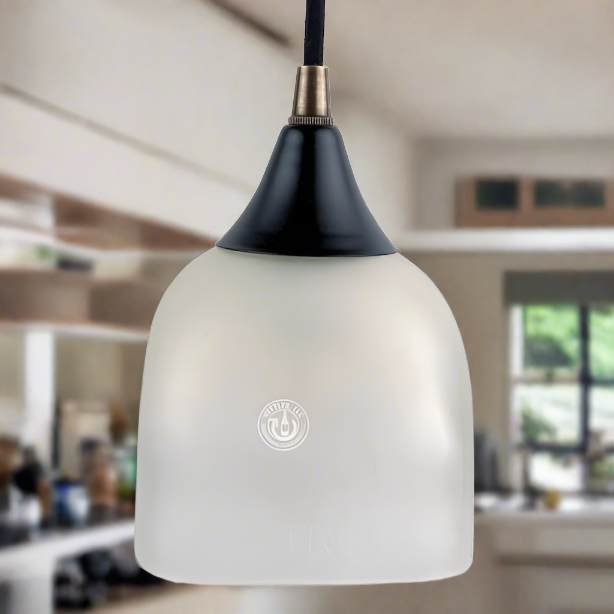 Patron Tequila Bottle Pendant Light - Frosted Top Cut
