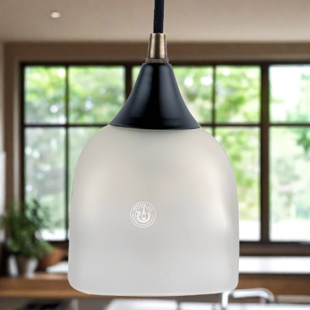 Patron Tequila Bottle Pendant Light - Frosted Top Cut
