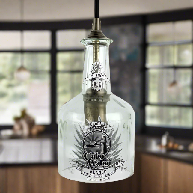 Cabo Wabo Tequila Bottle Pendant Light - Blanco