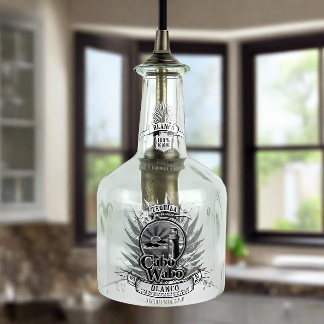 Cabo Wabo Tequila Bottle Pendant Light - Blanco