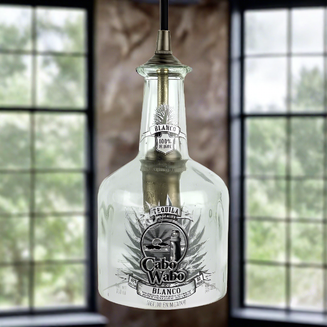 Cabo Wabo Tequila Bottle Pendant Light - Blanco