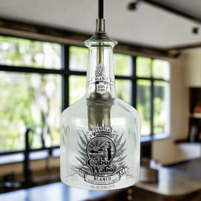 Cabo Wabo Tequila Bottle Pendant Light - Blanco