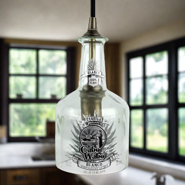Cabo Wabo Tequila Bottle Pendant Light - Blanco