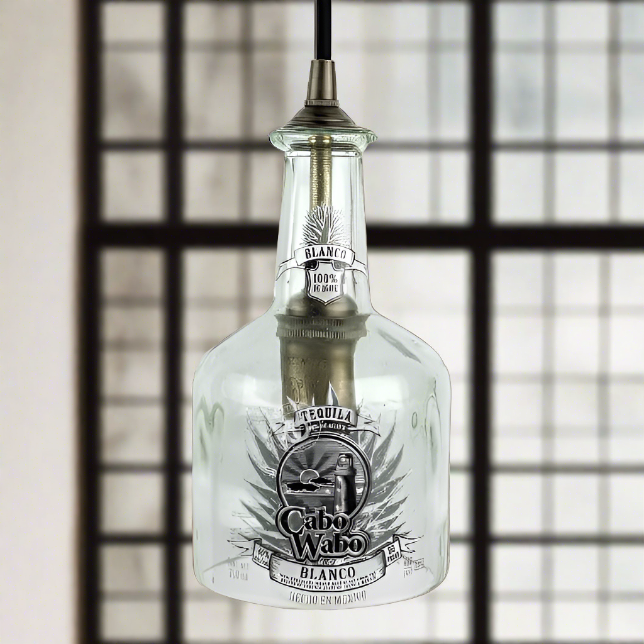 Cabo Wabo Tequila Bottle Pendant Light - Blanco