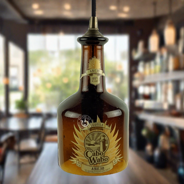Cabo Wabo Tequila Bottle Pendant Light - Anejo