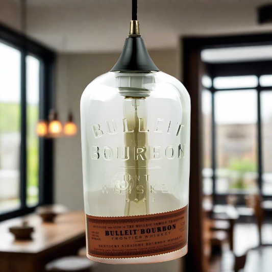 Bulleit Bourbon Whiskey Bottle Pendant Light