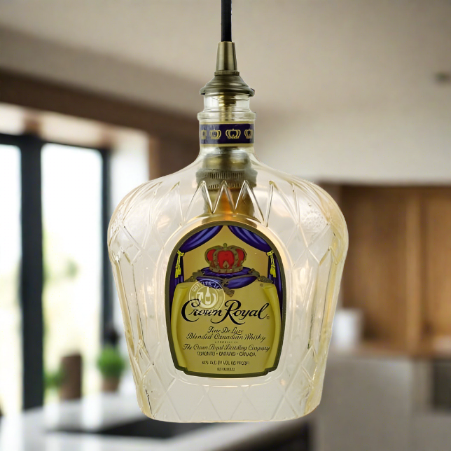Crown Royal Whisky Bottle Pendant Light