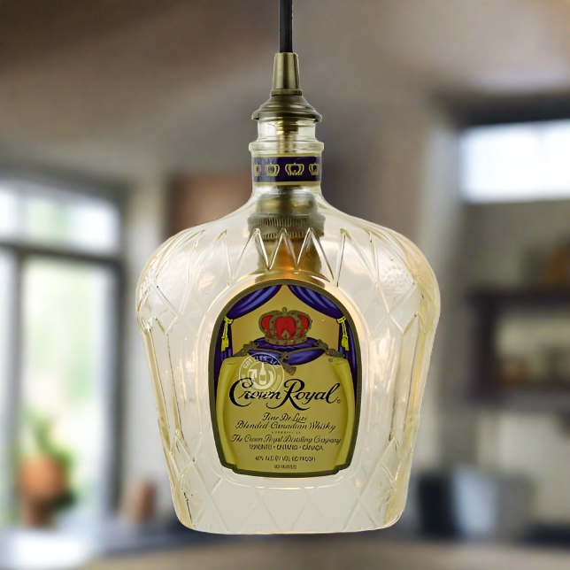 Crown Royal Whisky Bottle Pendant Light