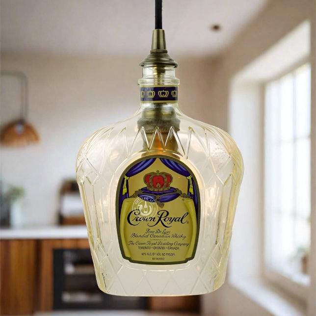Crown Royal Whisky Bottle Pendant Light
