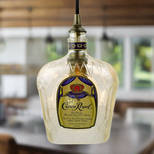 Crown Royal Whisky Bottle Pendant Light