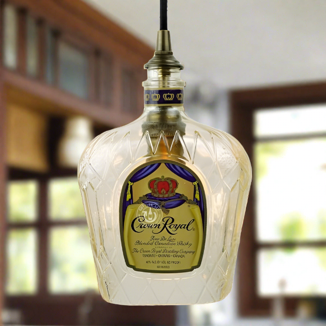 Crown Royal Whisky Bottle Pendant Light