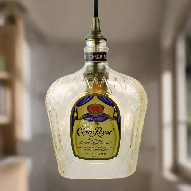 Crown Royal Whisky Bottle Pendant Light