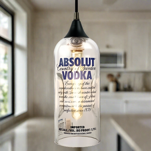 Absolut Vodka Bottle Pendant Light