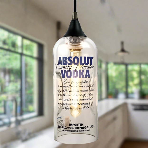 Absolut Vodka Bottle Pendant Light