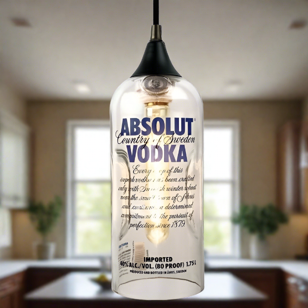 Absolut Vodka Bottle Pendant Light