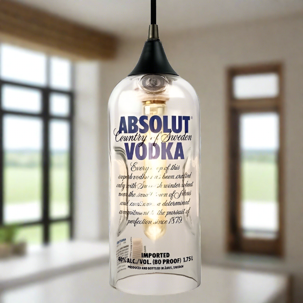 Absolut Vodka Bottle Pendant Light