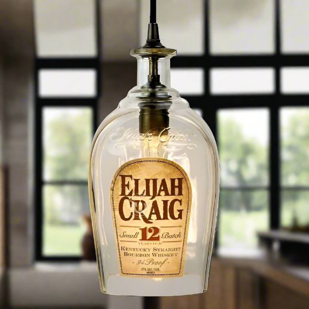 Elijah Craig Whiskey Bottle Pendant Light