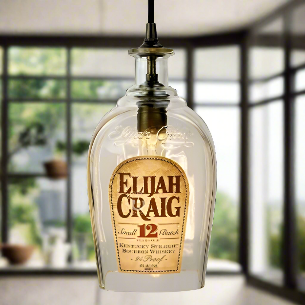 Elijah Craig Whiskey Bottle Pendant Light