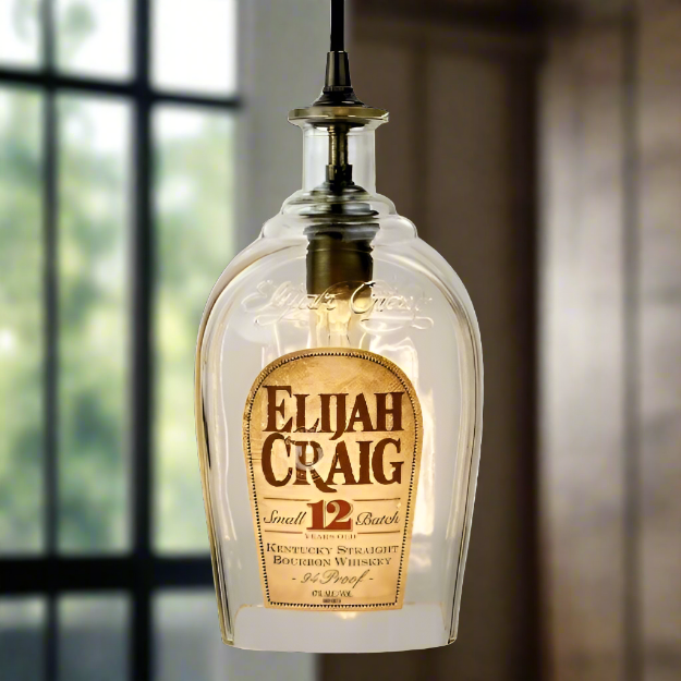 Elijah Craig Whiskey Bottle Pendant Light