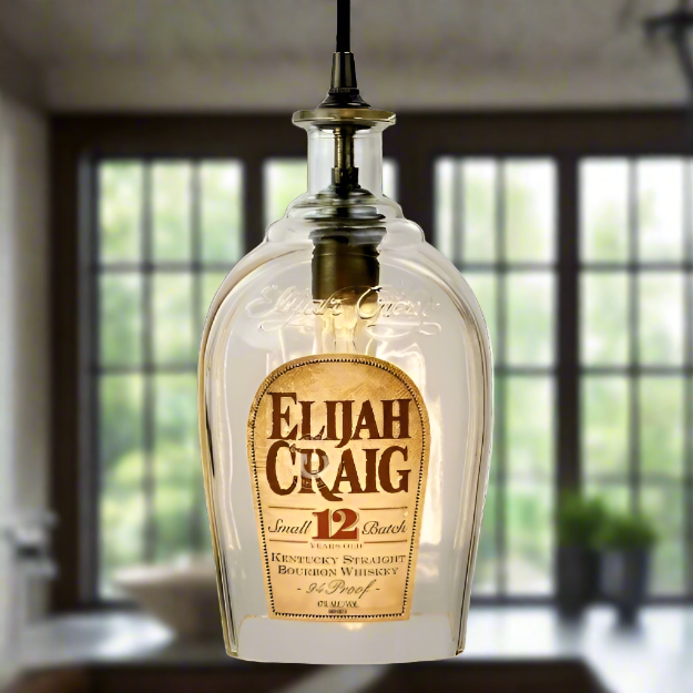 Elijah Craig Whiskey Bottle Pendant Light