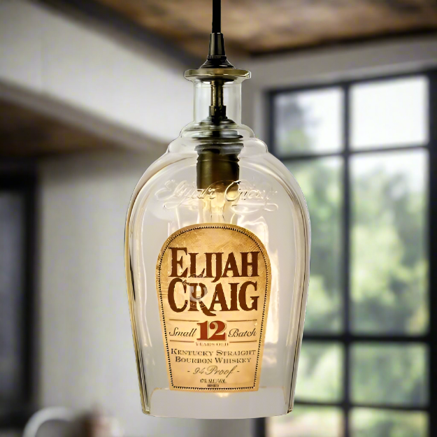 Elijah Craig Whiskey Bottle Pendant Light