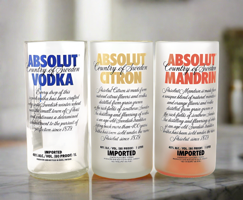 Absolut Vodka Bottle 30oz Glass