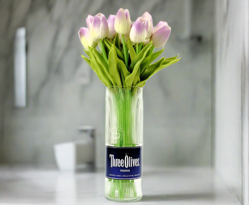 Three Olives Vodka Bottle Vase