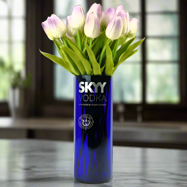 Skyy Vodka Bottle Vase