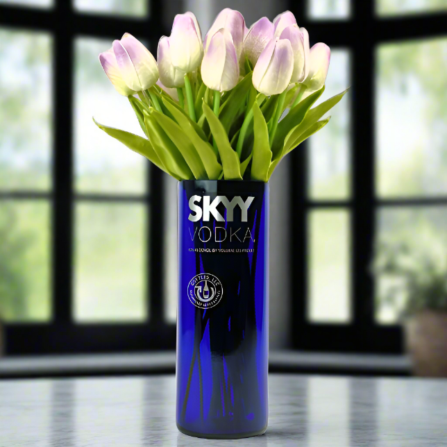 Skyy Vodka Bottle Vase